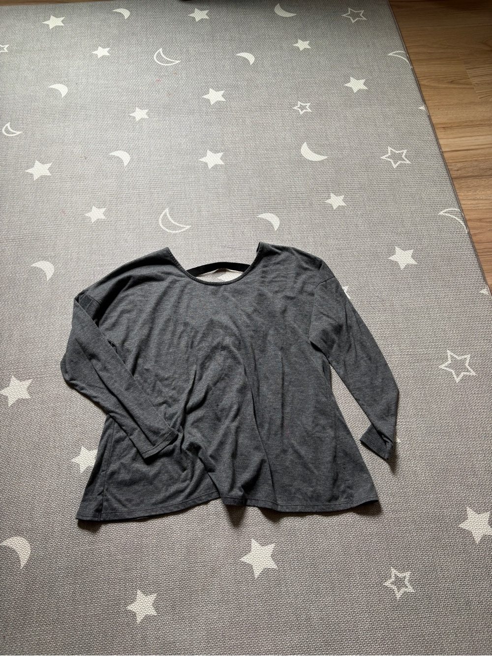 RBX Charcoal Gray Long Sleeve Scoop Neck Tee